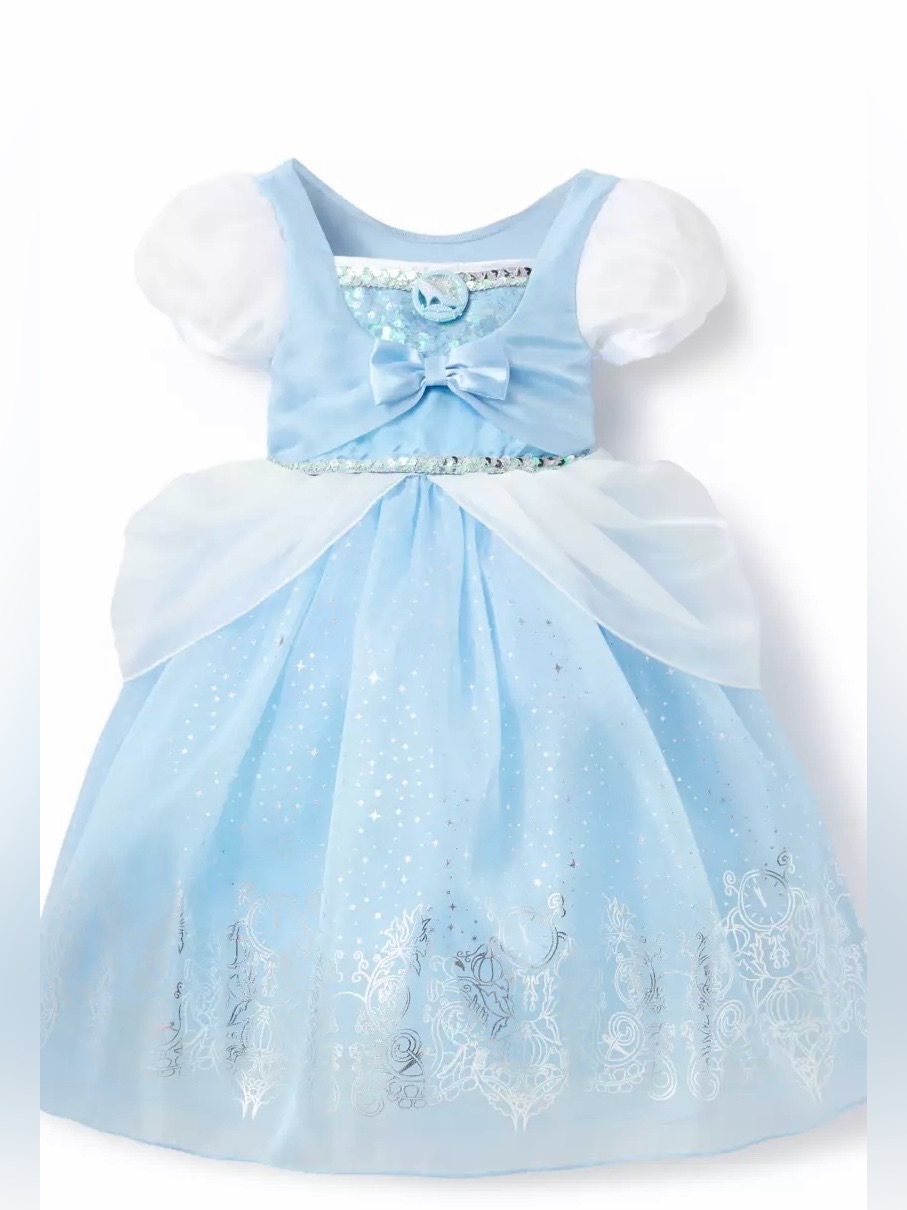 Cinderella Disney Light Blue Princess Dress With White Puff Sleeves